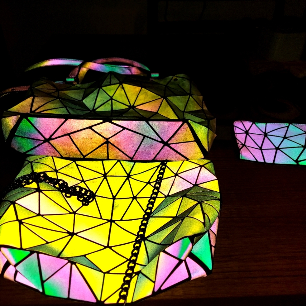 Geometric Holographic Women Bag Lovevook 3 Purses All Different Large Crossbody